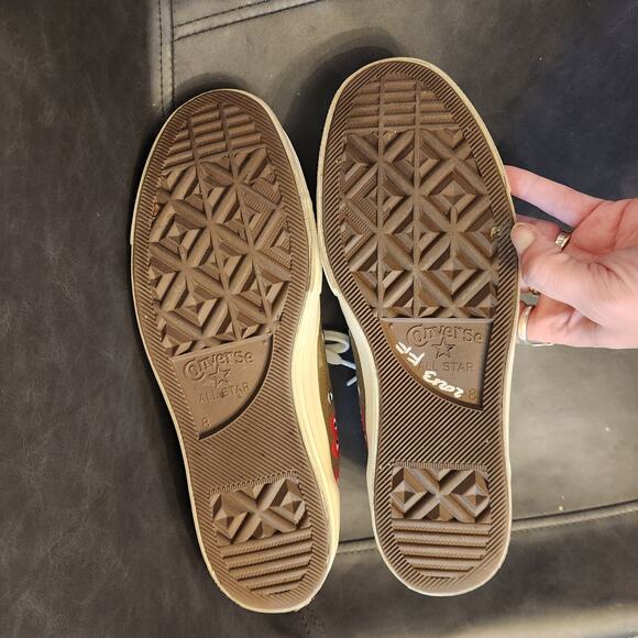 Comme De Garcon Play Mens Converse Olive size 8 - Picture 7 of 8